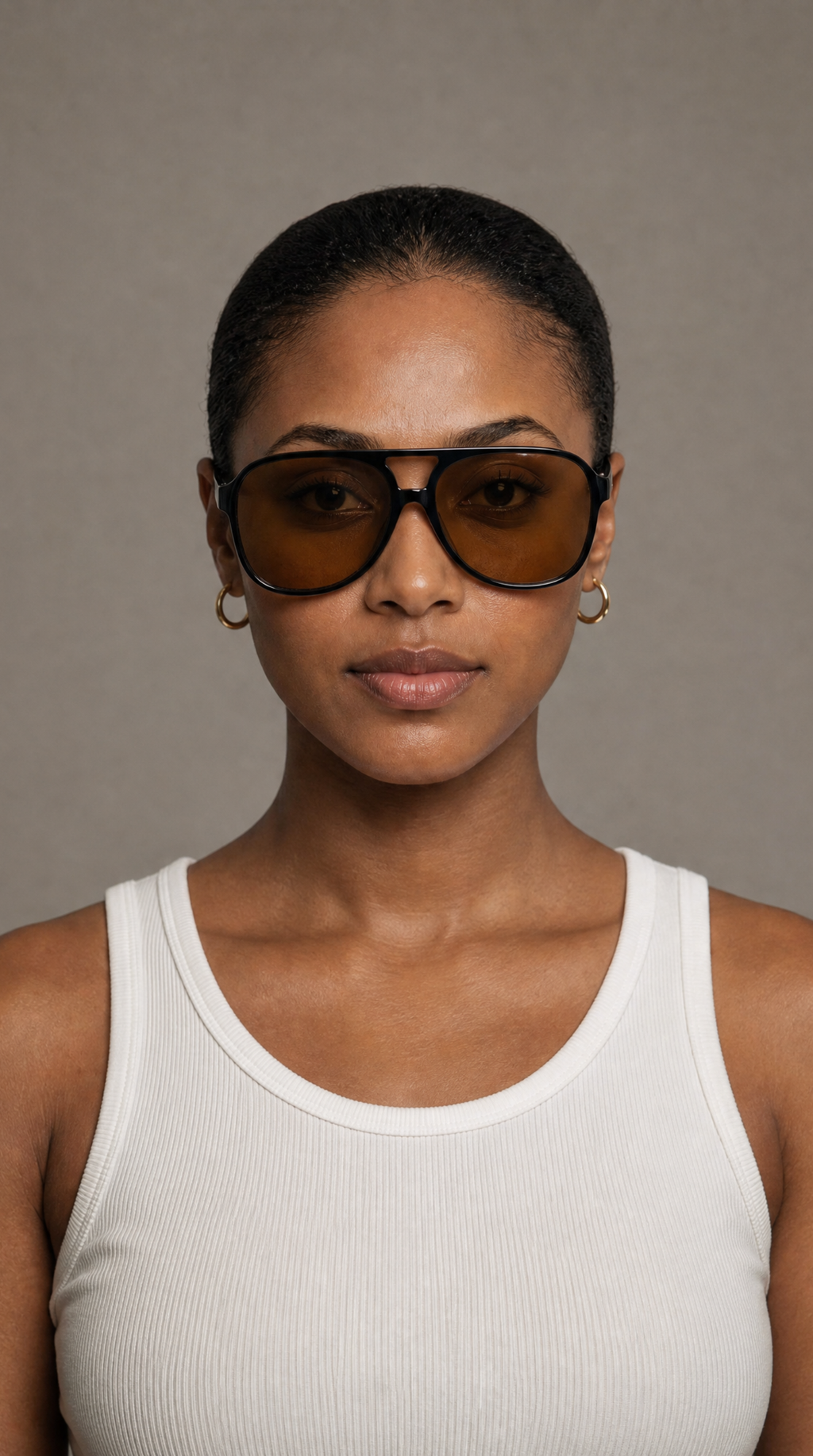 Jelani Aviator Sunglasses – Jet Black Tea-Tinted UV400